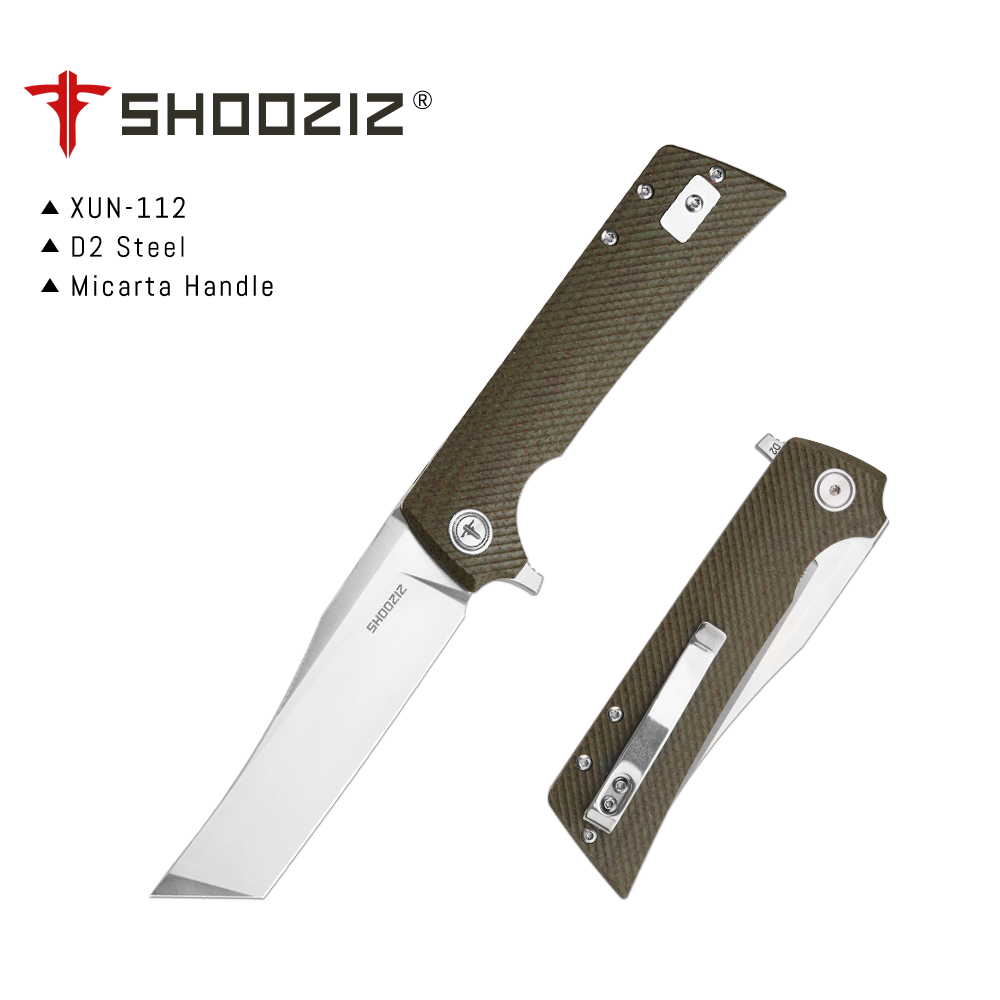 Everyday Carry (Edc) Knife - มีดพับ Shooziz XUN112 EDC พร้อมคลิป, ใบมีด