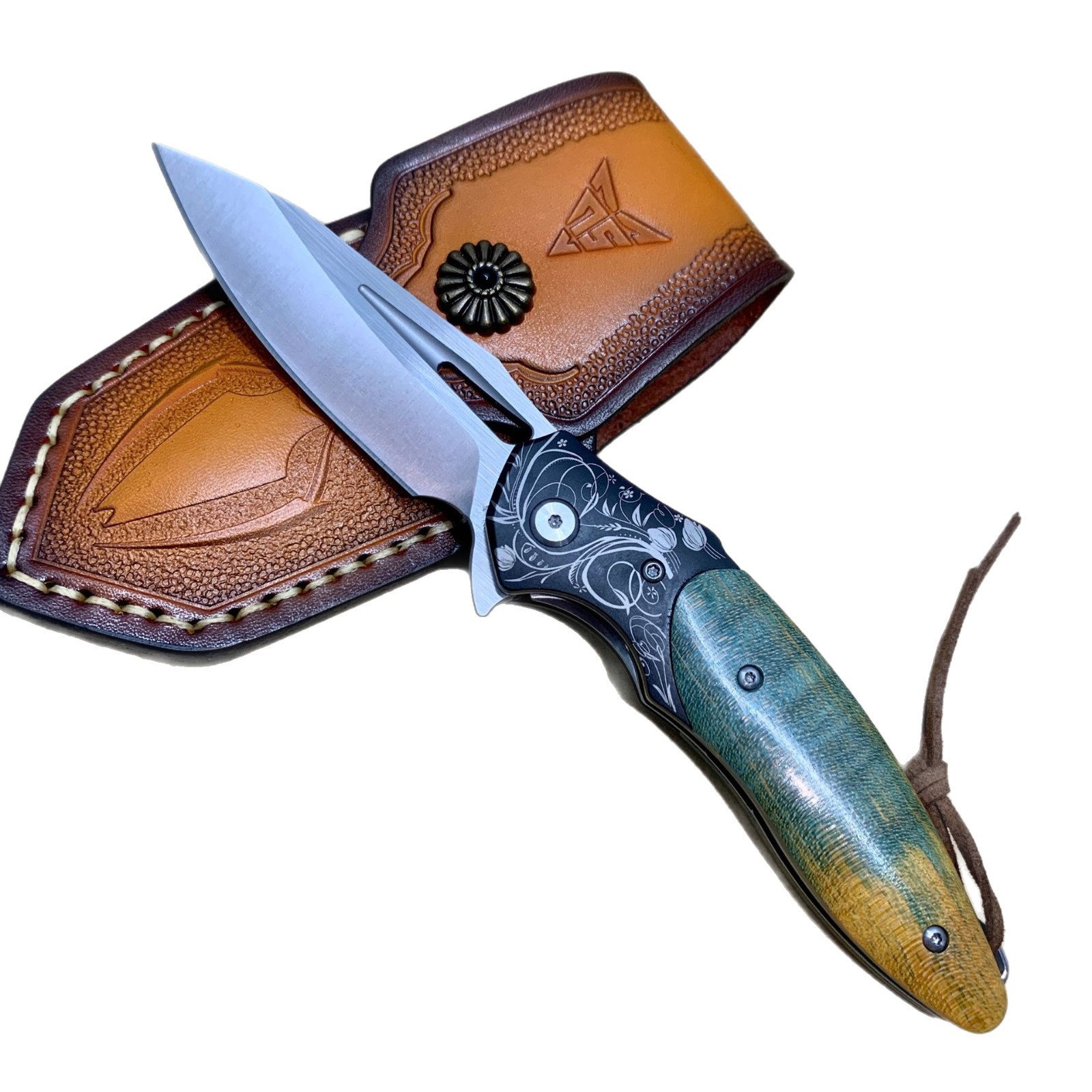 Edc Day Carry - มีดพับ RHON 3.4 นิ้ว EDC เหล็กกล้าคาร์บอนสูง