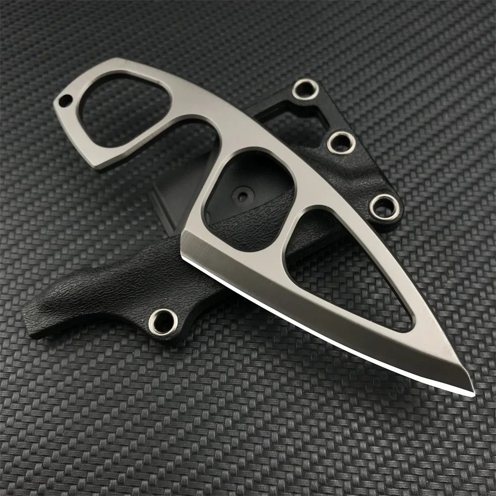 Edc Carry Fixed Blade Knife - มีดคอแข็งแรงทนทาน ใบมีด 440C พร้อมปลอก Kydex พกพาสะดวก