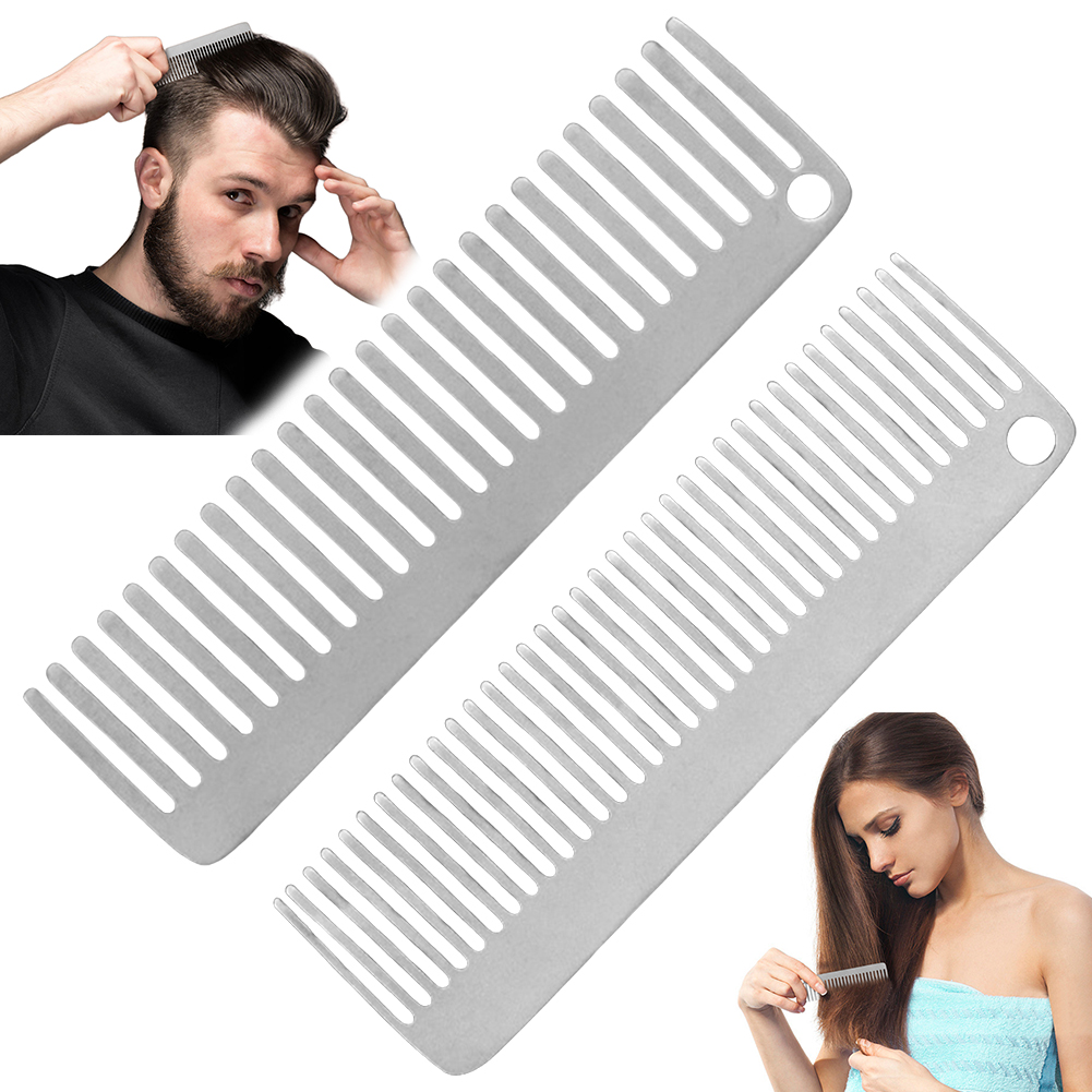 Comb Pocket Titanium - หวีไทเทเนียม หวีแคมป์ปิ้งแบบพกพาป้องกันไฟฟ้าสถิตย์ หวีไทเทเนียมแบบพกพา หวีผมสำหรับใช้กลางแจ้ง