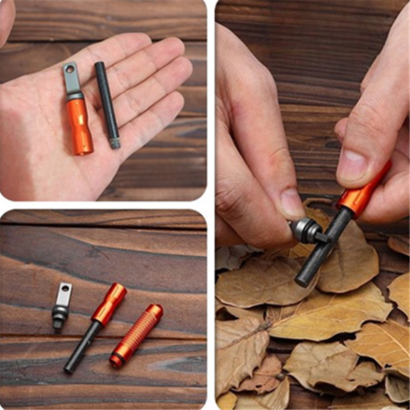 Ferro Rod Striker - ใหม่กันน้ําแบบพกพา Flint Emergency Fire Starter Multifunctional