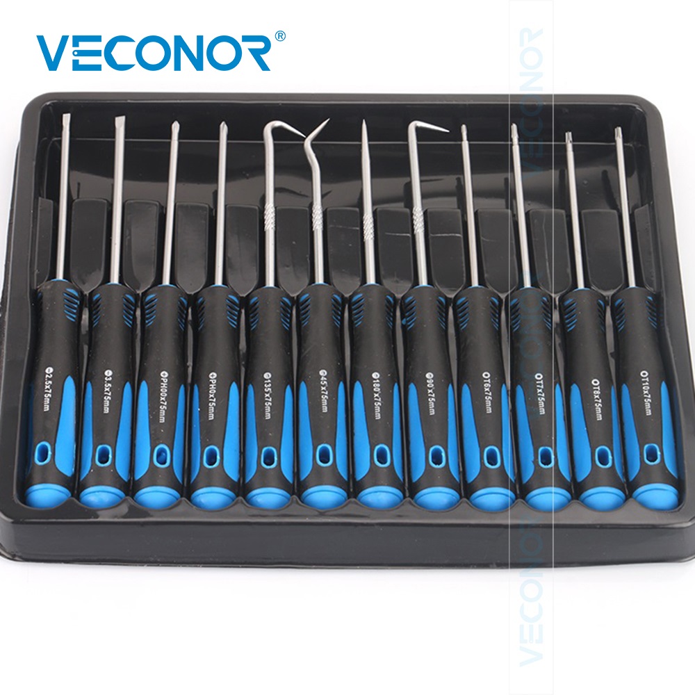Micro Screwdriver Kit - 12PCS Hook ซีลน้ํามันการใช้ซีล O-Ring ชุดเครื่องมือกําจัดไขควงชุดยานยนต์ Pick