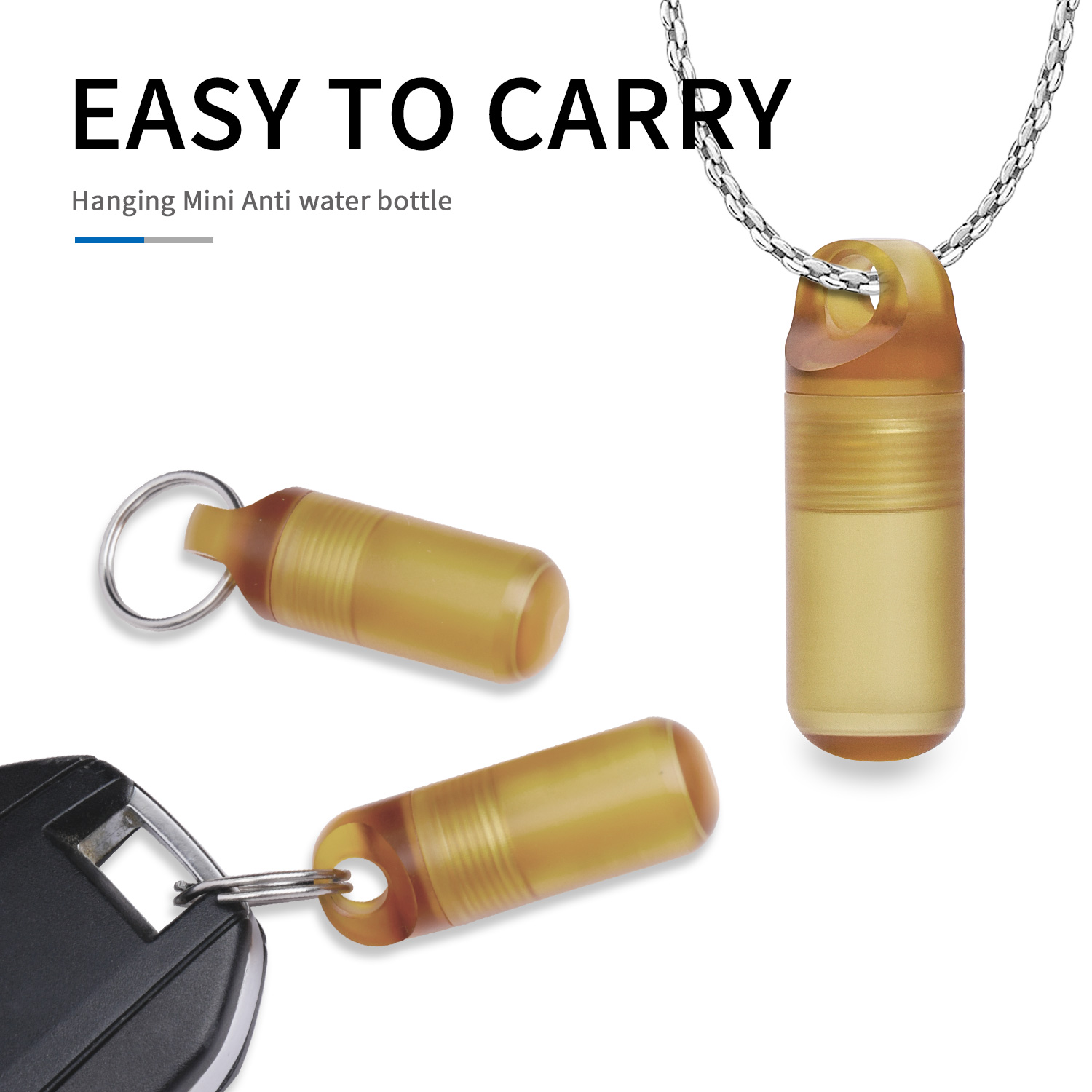 Edc Pill Carry - มินิแบบพกพากล่องยากันน้ําขวด PEI ปิดผนึกสามารถพกพาขวดกลางแจ้ง EDC เครื่องมือ