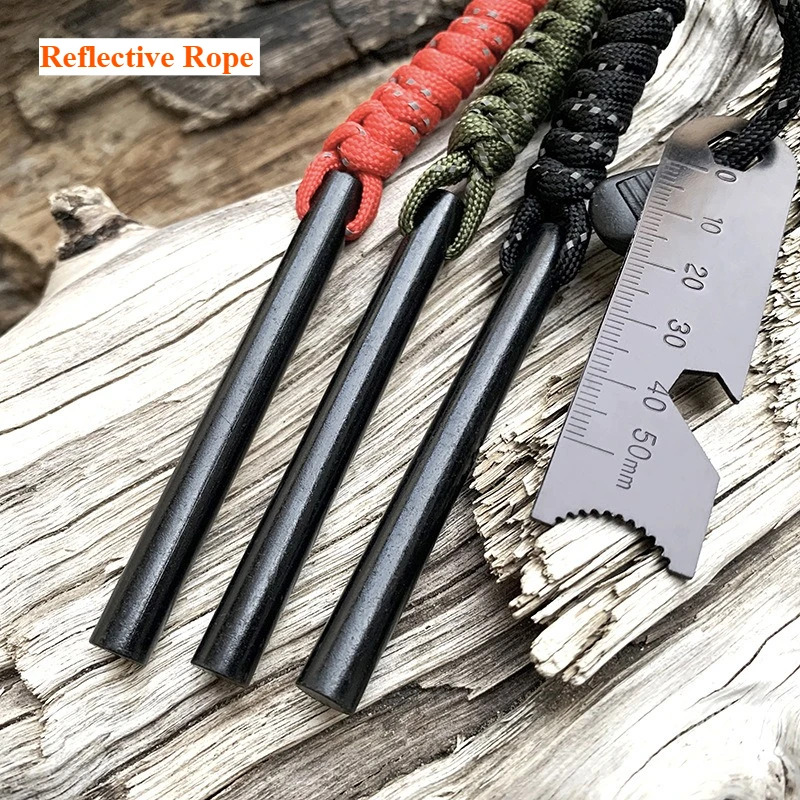 Ferro Rod Striker - ชุดจุดไฟแมกนีเซียมแบบพกพาของ Bear Grylls สำหรับกิจกรรมกลางแจ้ง ชุดไฟฉุกเฉิน ไฟแช็ก