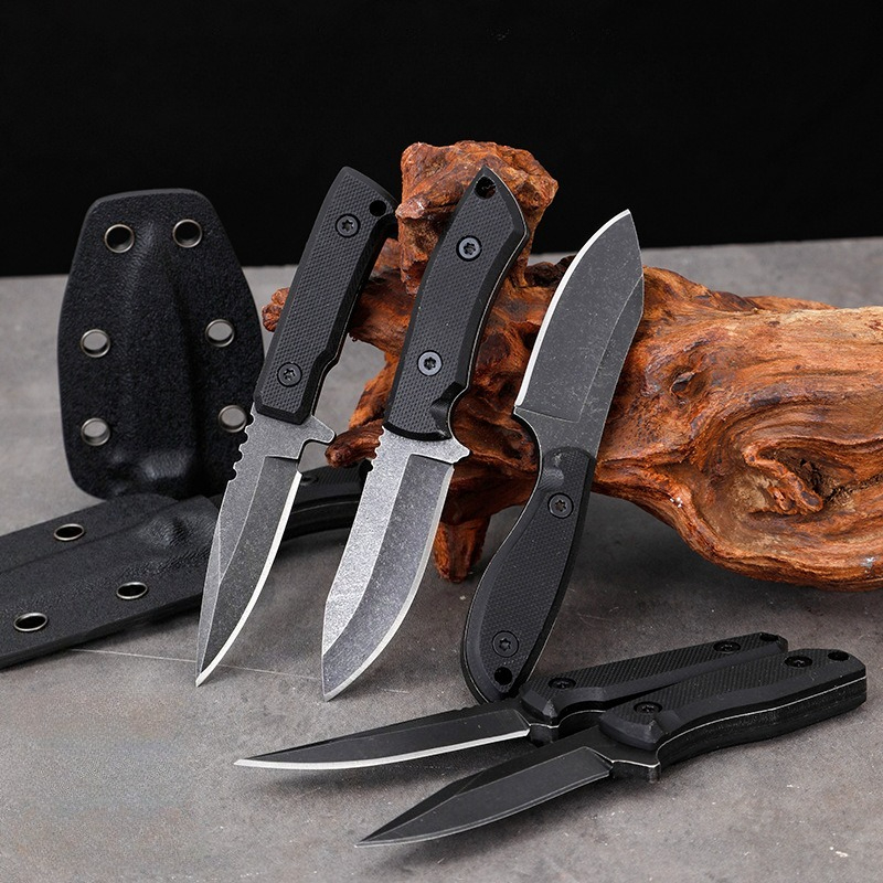 Edc Carry Fixed Blade Knife - 5CR15 สแตนเลสขนาดเล็กใบมีดมีด G10 Handle Outdoor Camping