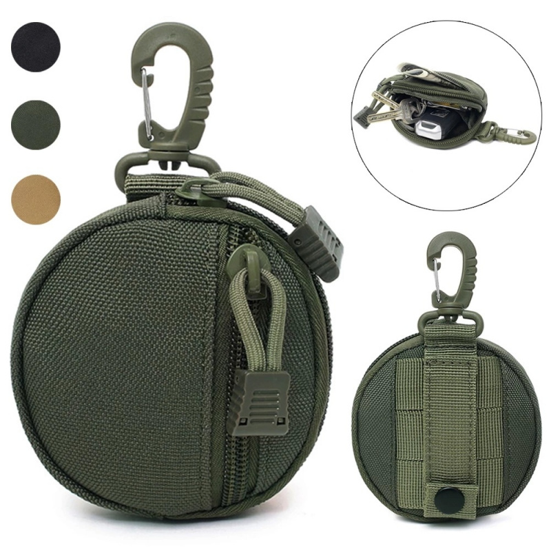 Edc Everyday Carry - กระเป๋าคาดเอวอเนกประสงค์กลางแจ้ง กระเป๋าใส่กุญแจไนลอนขนาดเล็กแบบยุทธวิธีพร้อมหัวเข็มขัด เดินป่า ตั้งแคมป์ ท่องเที่ยว EDC