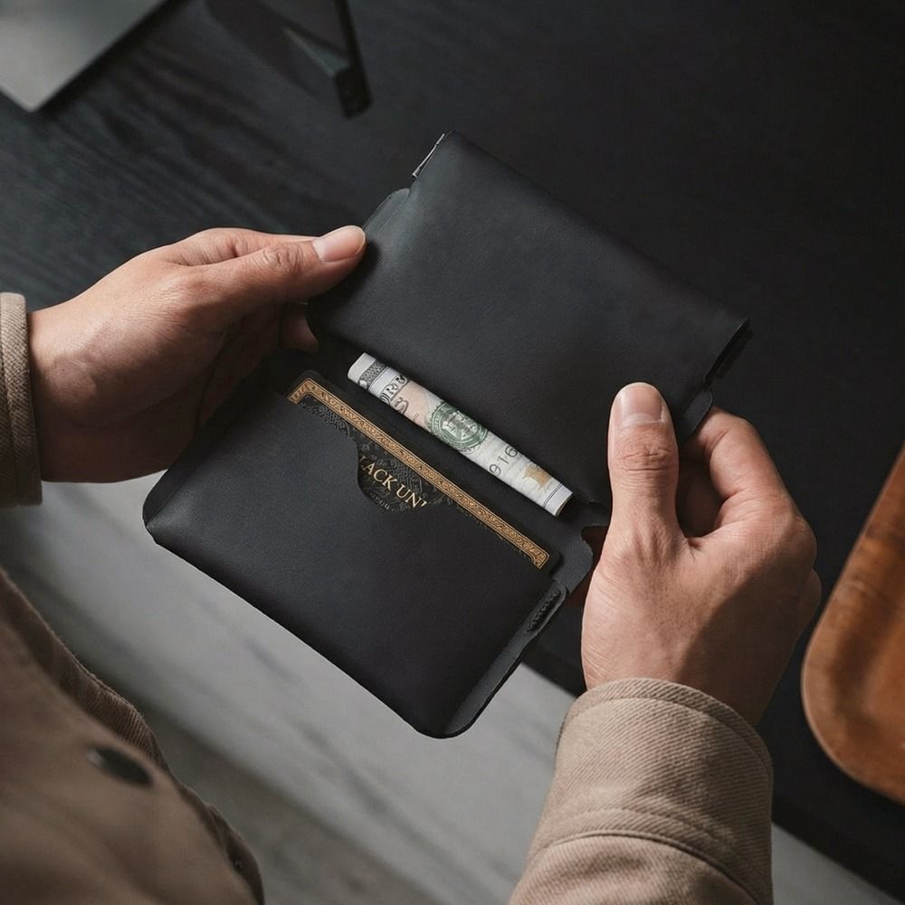 Edc Carry Coins - กระเป๋าสตางค์พับได้ขนาดเล็กน้ำหนักเบาพิเศษ พร้อมตัวล็อคแม่เหล็ก กระเป๋าใส่เหรียญแม่เหล็กแบบพกพา ดีไซน์กะทัดรัด ช่องใส่ของหลายช่อง กระเป๋า