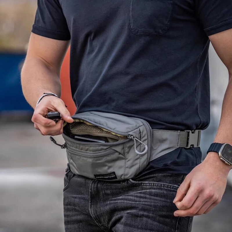 Edc Concealed Carry Fanny Pack - กระเป๋าคาดเอวผู้ชายพร้อมสายปรับระดับได้ กระเป๋าคาดเอวแบบยุทธวิธี กระเป๋าคาดเอวสำหรับกิจกรรมกลางแจ้ง กระเป๋าคาดเอวแบบซ่อนสำหรับพกพาอุปกรณ์ EDC และจัดเก็บเครื่องมือ