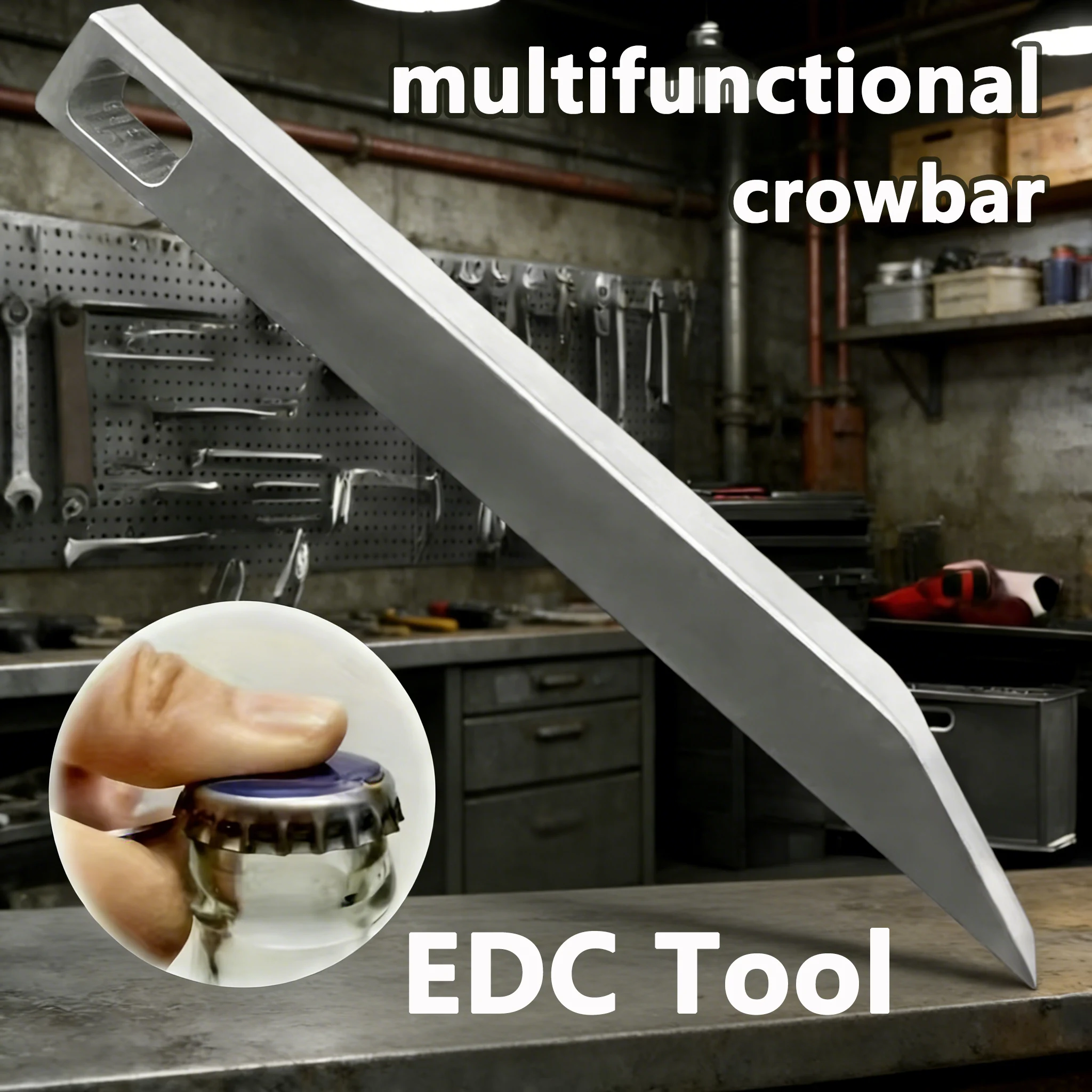 Edc Everyday Carry - เหล็กงัดอเนกประสงค์แบบพกพาสำหรับพวงกุญแจ ทำจากสแตนเลสขนาดเล็ก ใช้สำหรับงัดกุญแจและงานทั่วไป