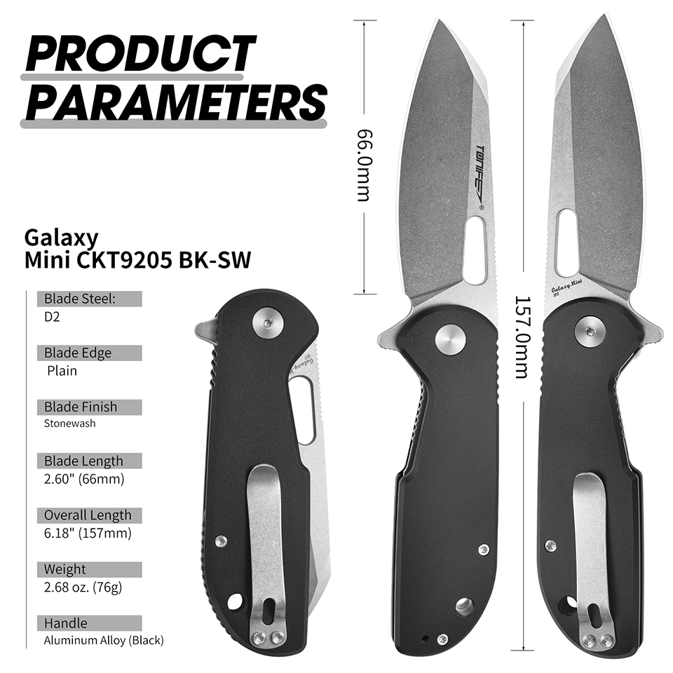 Everyday Carry (Edc) Knife - มีดพับ TONIFE Galaxy Mini CKT9205 พร้อมใบมีดเหล็ก