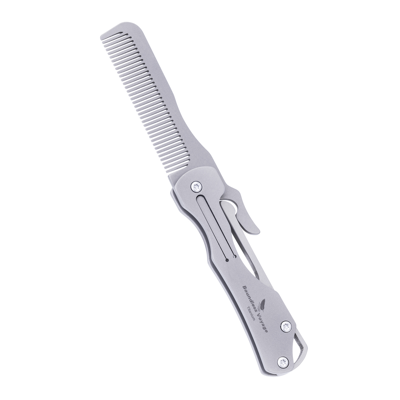 Comb Pocket Titanium - Boundless Voyage พับหวีไทเทเนียม Ultralight Outdoor Portable