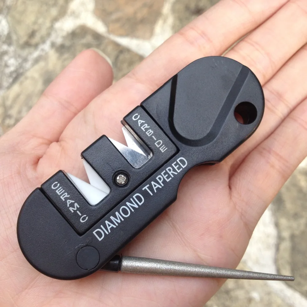 Pocket Knife Ceramic - เครื่องลับมีดแบบพกพา 4-in-1 ทังสเตน เซรามิก คาร์ไบด์ พร้อมหินลับเพชร