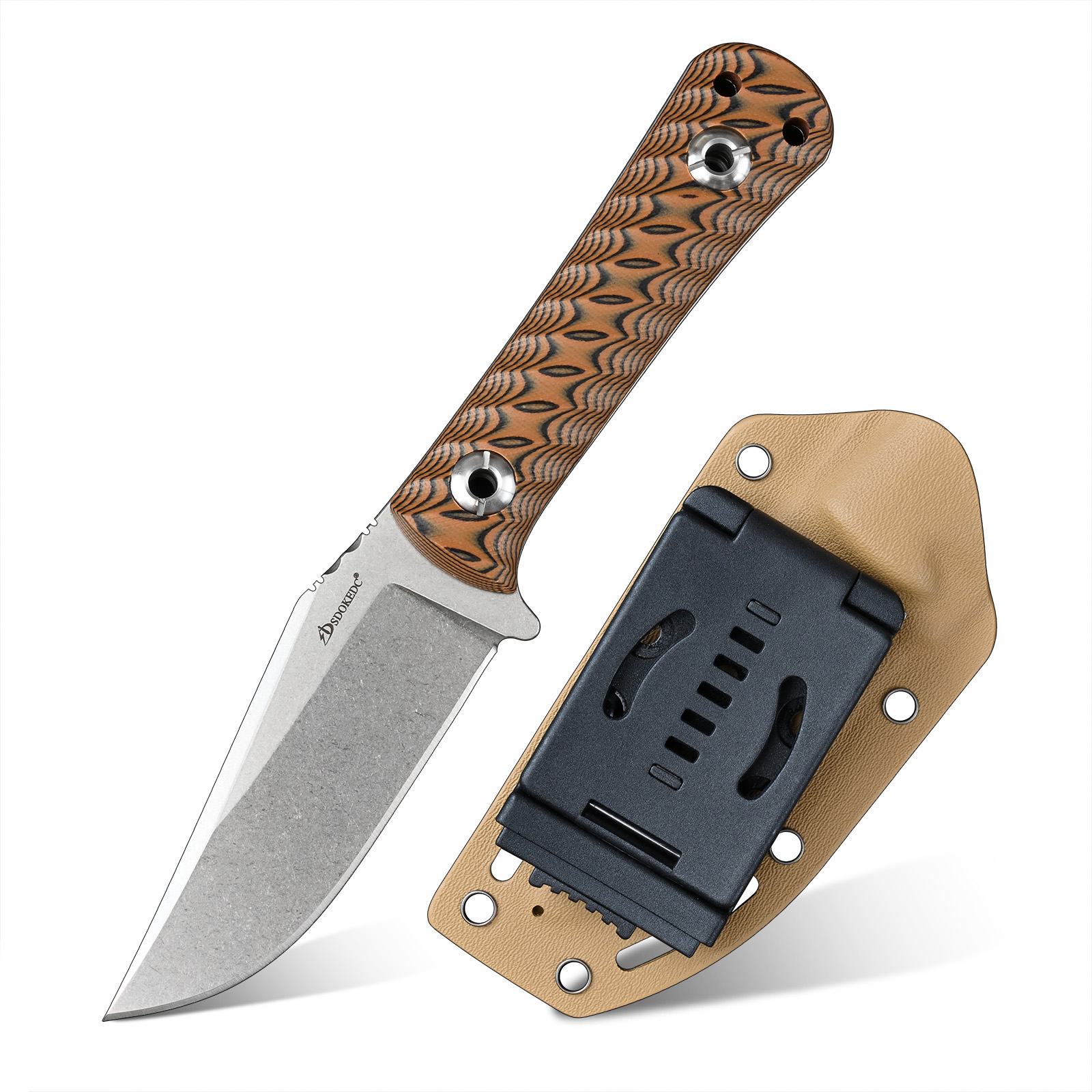 Edc Carry Fixed Blade Knife - SDOKEDC เครื่องมือตัดพกพา EDC แบบพกพา, ของขวัญสำหรับผู้ชายทันสมัยสำหรับการตั้งแคมป์แบ็คแพ็คกิ้งกิจกรรมกลางแจ้ง