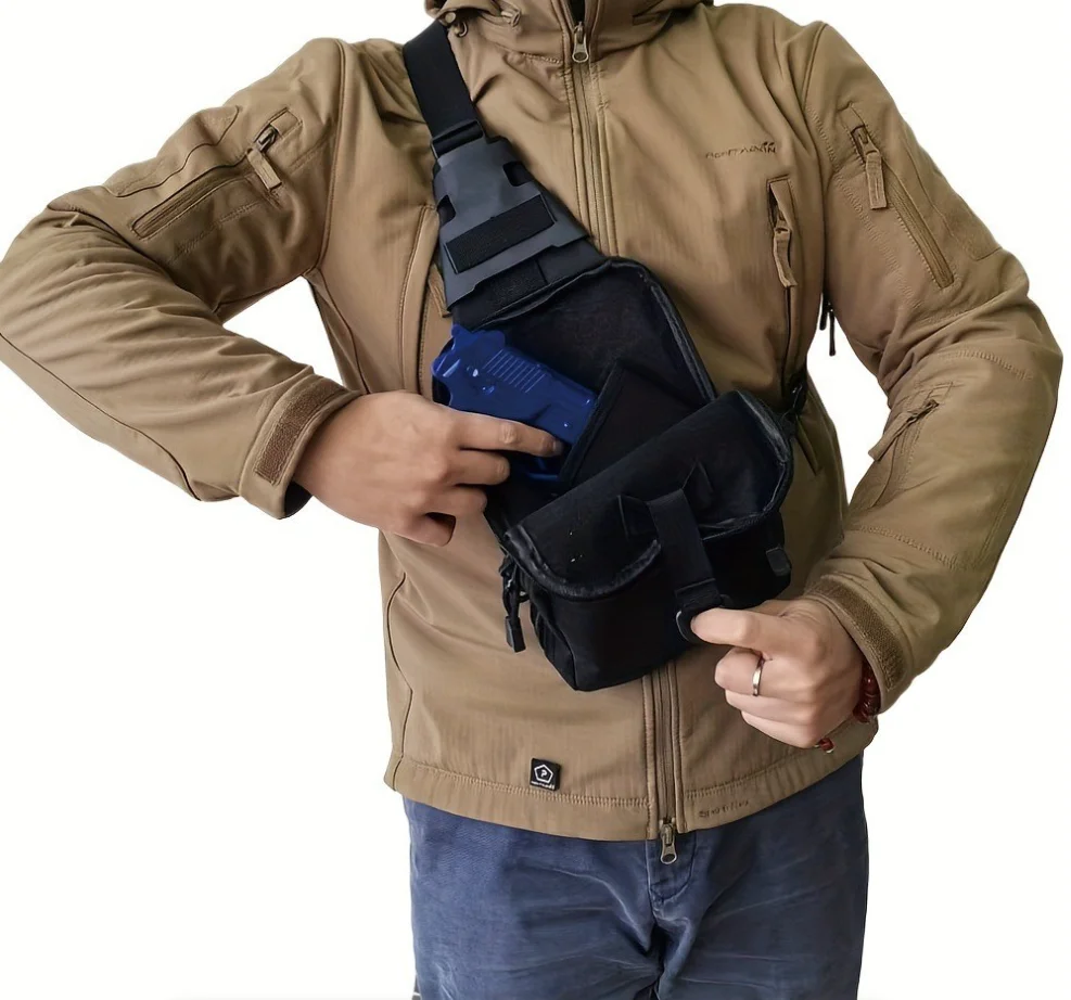 กระเป๋าสะพายข้างแบบยุทธวิธี กร - Edc Concealed Carry Fanny Pack บทวิจารณ์และราคา
