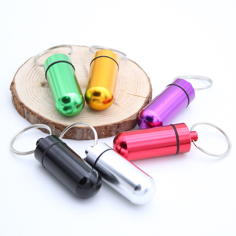 1/5 ชิ้น พวงกุญแจกล่องยาอะลูมิ - Edc Pill Carry บทวิจารณ์และราคา