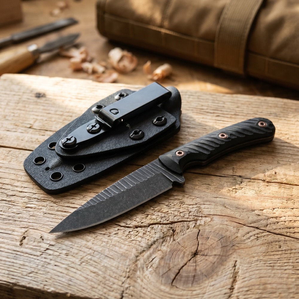 มีดบัชคราฟต์แบบฟูลแทง ใบมีด D2 - Edc Carry Fixed Blade Knife บทวิจารณ์และราคา