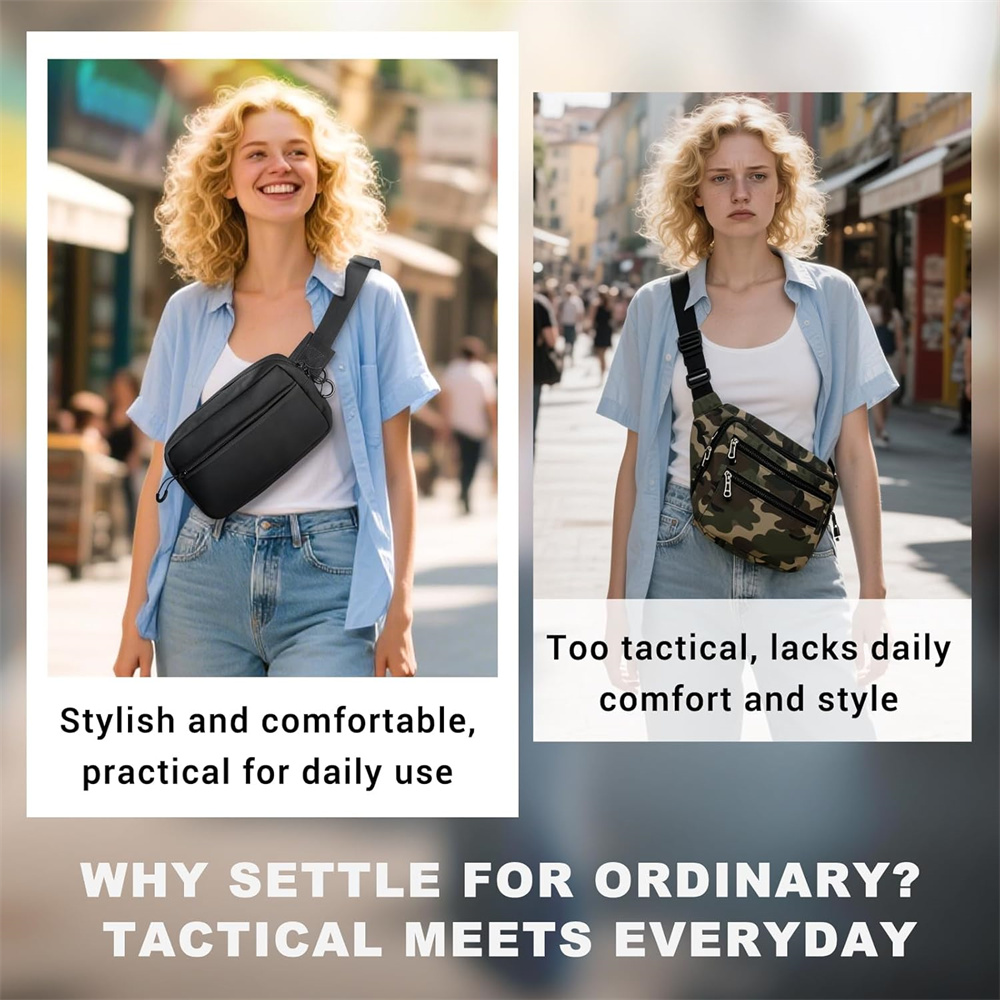 ปกปิดพกพาปืนกระเป๋าปืนพกปืนพกเ - Edc Concealed Carry Fanny Pack บทวิจารณ์และราคา