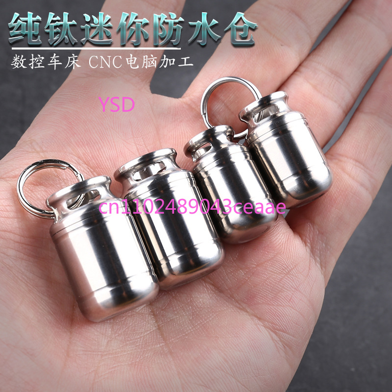 กล่องใส่ยาไทเทเนียมขนาดเล็ก กั - Edc Pill Carry บทวิจารณ์และราคา