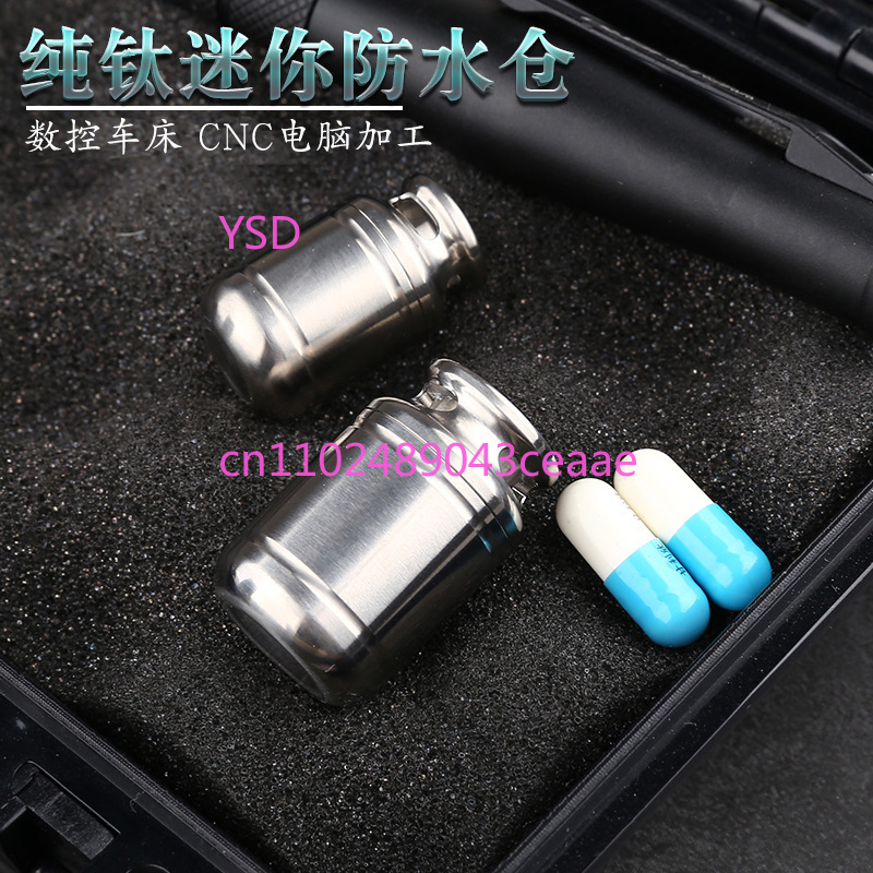 กล่องใส่ยาไทเทเนียมขนาดเล็ก กั - Edc Pill Carry บทวิจารณ์และราคา