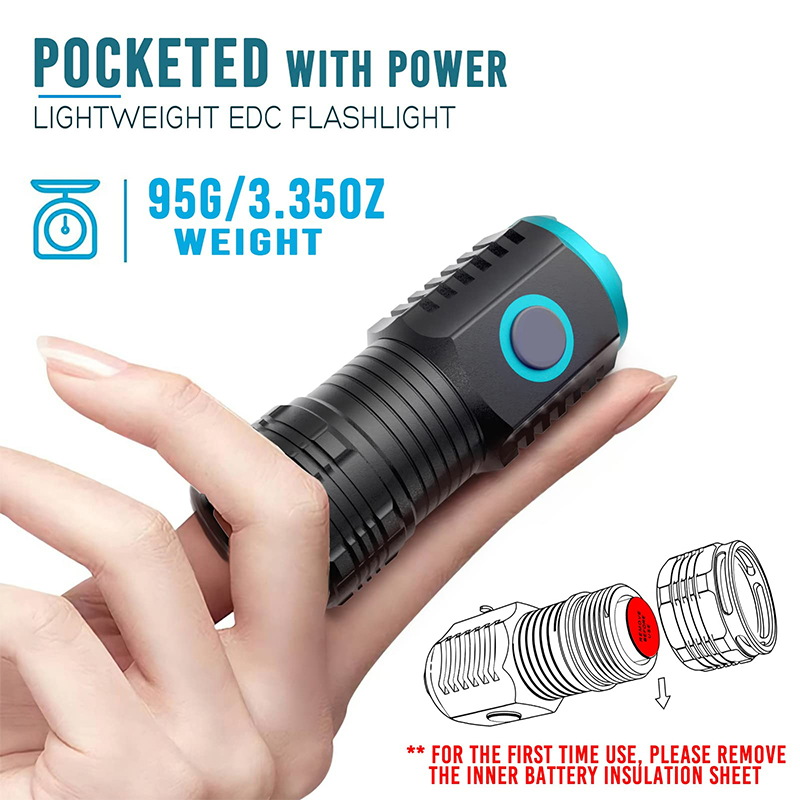 Type-C ไฟฉายขนาดเล็กแบบพกพาชาร - Edc Day Carry บทวิจารณ์และราคา