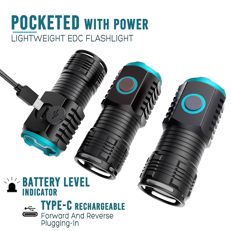 Type-C ไฟฉายขนาดเล็กแบบพกพาชาร - Edc Day Carry บทวิจารณ์และราคา