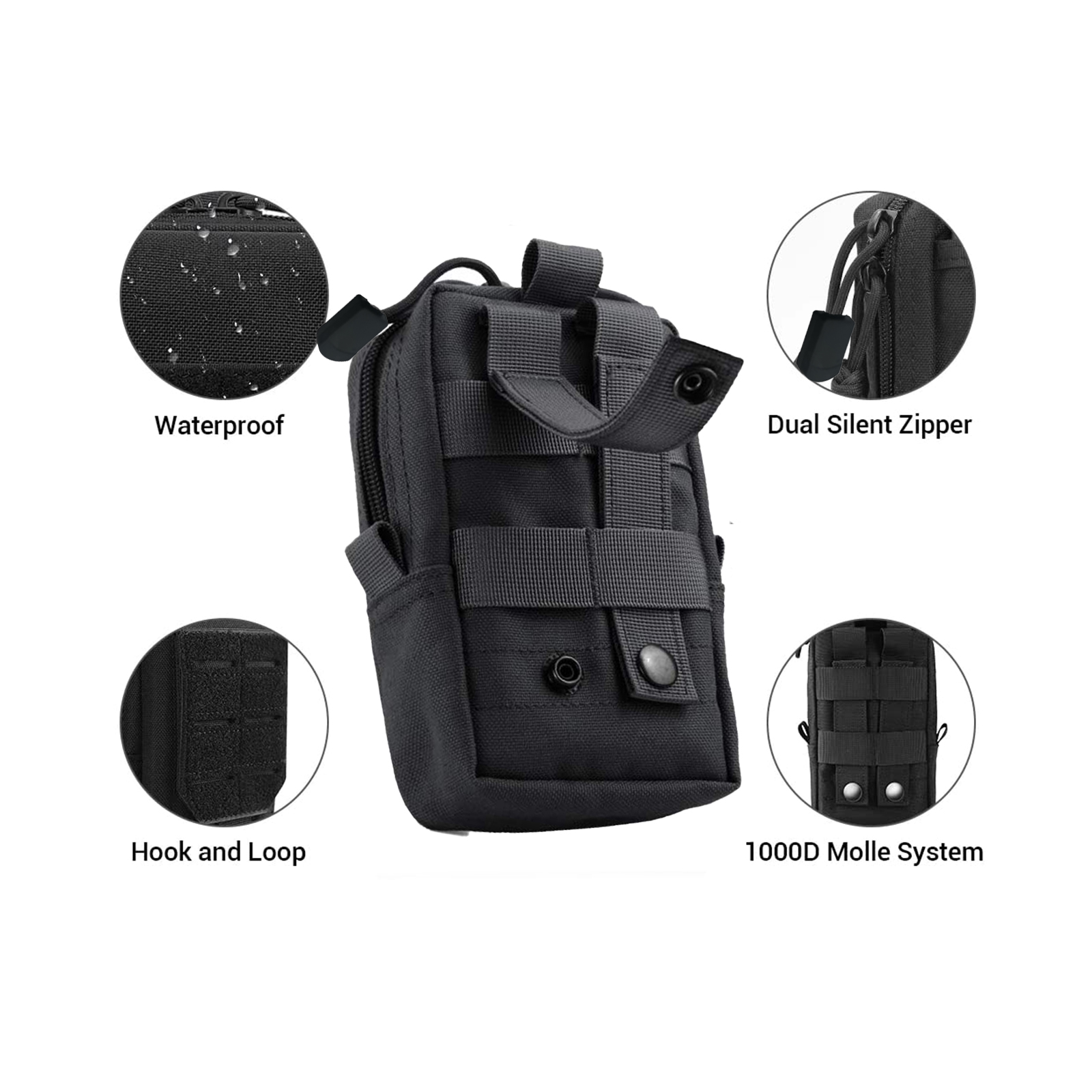 ยุทธวิธีMolleกระเป๋าเอวกระเป๋า - Edc Everyday Carry บทวิจารณ์และราคา