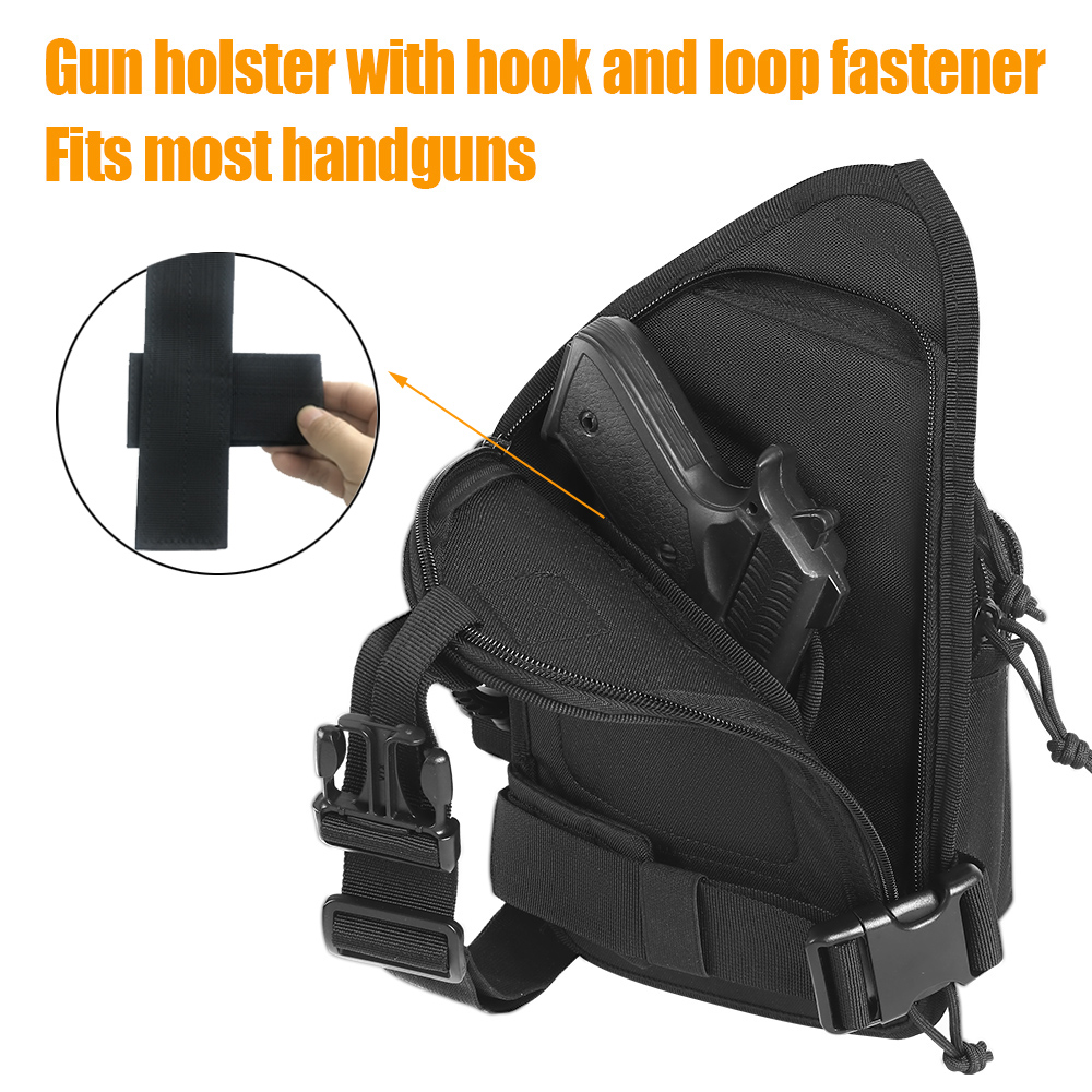 กระเป๋าพกพาแบบซ่อน กระเป๋าสะพา - Edc Concealed Carry Sling Bag บทวิจารณ์และราคา
