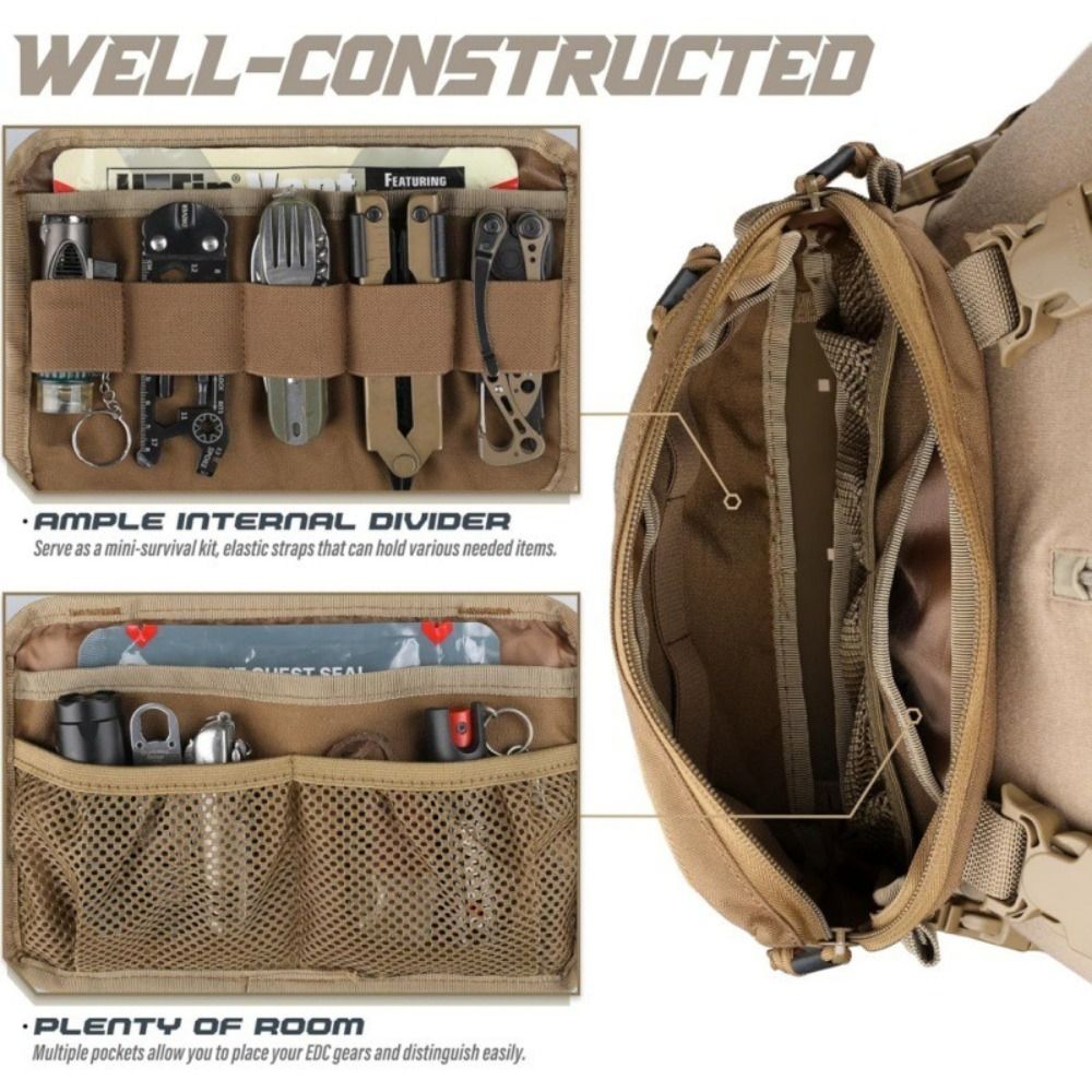 กระเป๋าคาดอกผู้ชายแฟชั่น 1000D - Edc Carry Items บทวิจารณ์และราคา