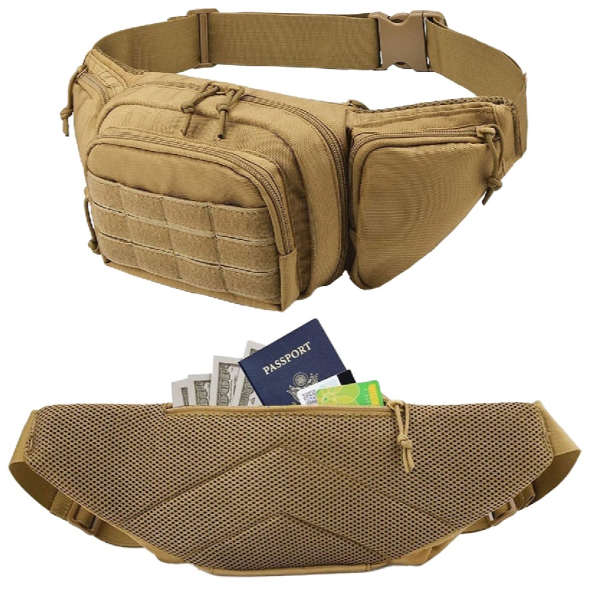 กระเป๋าคาดเอว MOLLE Tactical ส - Edc Concealed Carry Fanny Pack บทวิจารณ์และราคา