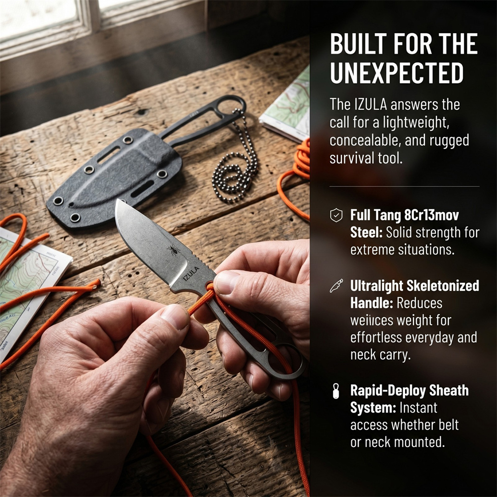 มีดพกพาแบบเต็มด้าม ใบมีดแข็งแร - Edc Carry Fixed Blade Knife บทวิจารณ์และราคา