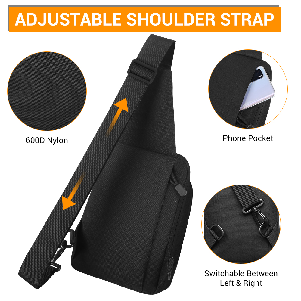 กระเป๋าปืนพกยุทธวิธีแบบซ่อนตัว - Edc Concealed Carry Sling Bag บทวิจารณ์และราคา