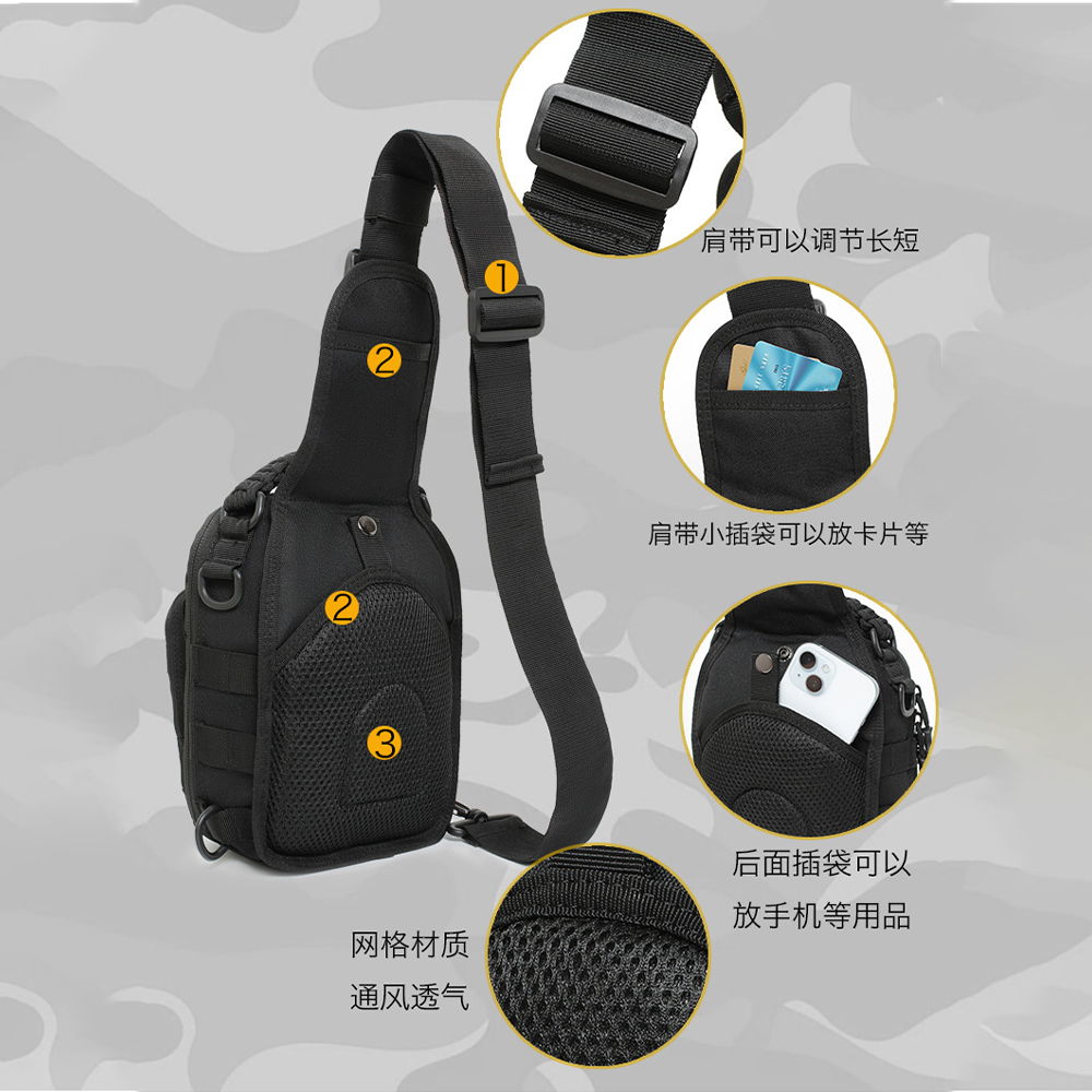 กระเป๋าสะพายข้างแบบยุทธวิธีอเน - Edc Concealed Carry Sling Bag บทวิจารณ์และราคา