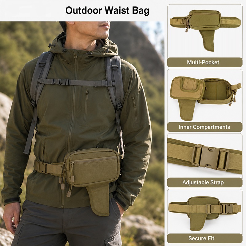 กระเป๋าคาดเอวอเนกประสงค์ ไนลอน - Edc Concealed Carry Fanny Pack บทวิจารณ์และราคา